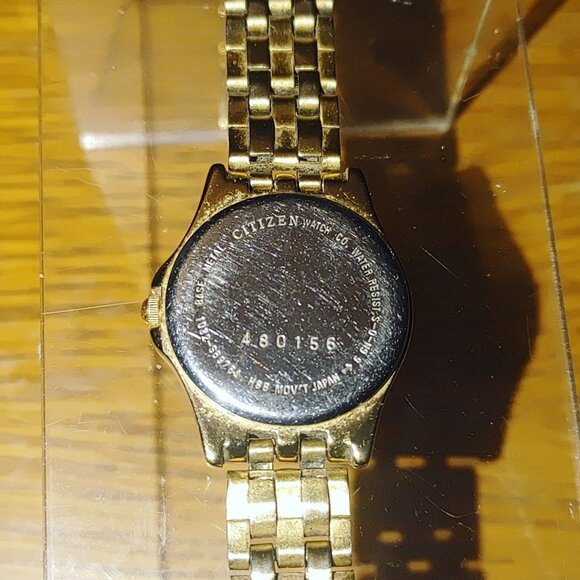 Citizen Quartz Watch Vintage Gold Tone Roman Numeral Dial Wristwatch Timeless main image 3